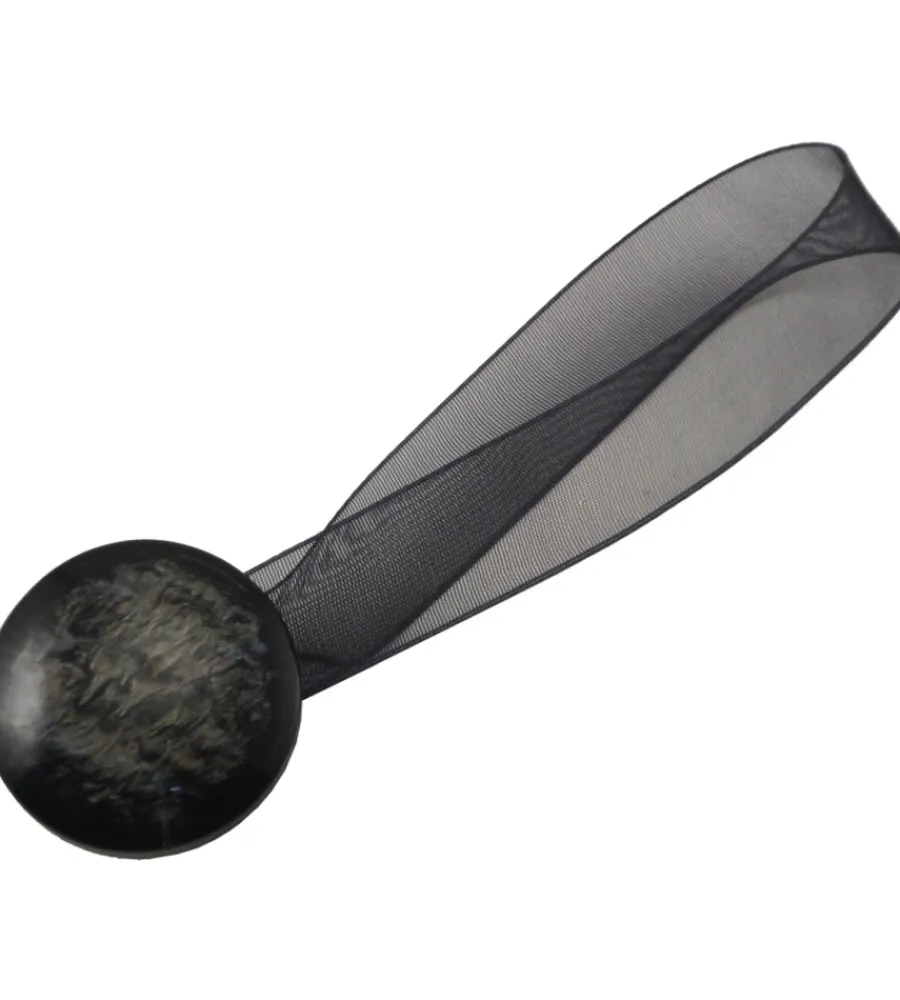 Tessile D'Arredo- 2 clip in plastica magnetic tend 35/24mm per arricciare/decorare le tende - colore nero .