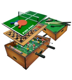 Giochi E Casette Bimbo- 6 giochi per bambini in uno: calcetto, biliardo, ping pong e 3 giochi da tavola 51x31x15 cm