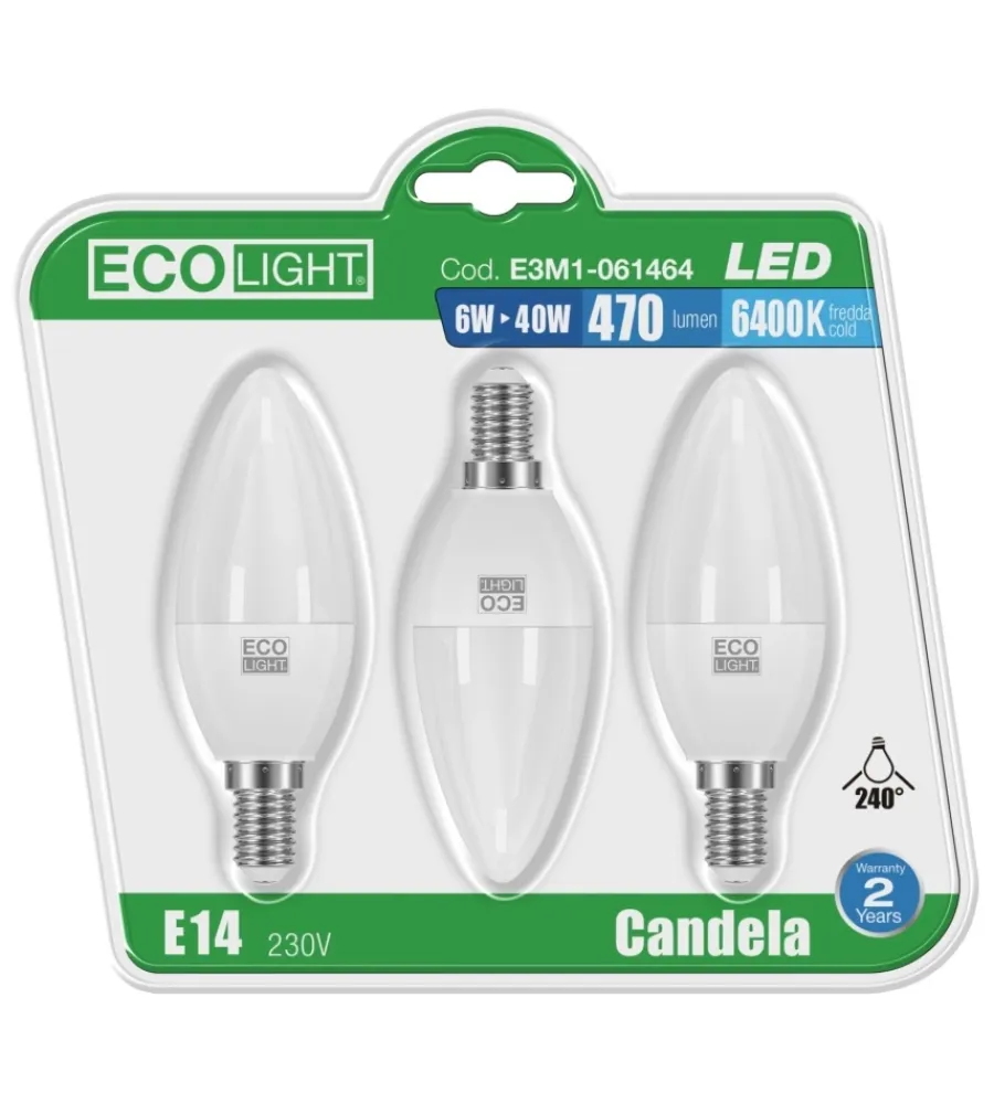 Lampadine-Century 3 lampadine led - candela