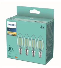 Lampadine-Philips 4 lampadine led filament 40w,