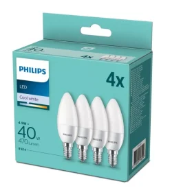 Philips Lampadine|4 lampadine led 5w 470lm, e14