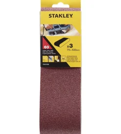 3 natri abrasivi di ricambio per levigatrice a nastro 75 x 533 mm grana 60 Accessori Per Levigatrici