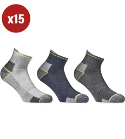 Discount 15 paia calza cortissima da lavoro anti-infortunistica "04" colore assortito, tg 43/46 - Calze Da Lavoro|Calze Da Lavoro