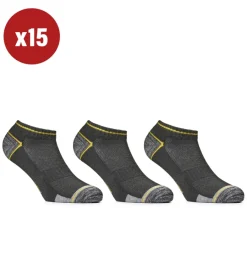 WRK Calze Da Lavoro|Calze Da Lavoro|15 paia calza fantasmino da lavoro anti-infortunistica "03" colore nero, tg 39/42 -