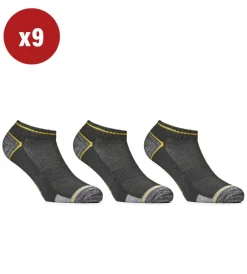 Calze Da Lavoro|Calze Da Lavoro-WRK 9 paia calza fantasmino da lavoro anti-infortunistica "03" colore nero, tg 39/42 -