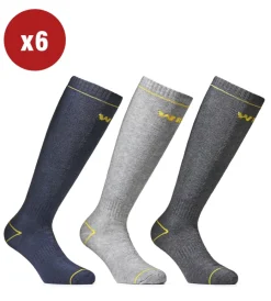 Sale 6 paia calza lunga invernale da lavoro anti-infortunistica "08" colore assortito, tg 43/46 - Calze Da Lavoro|Calze Da Lavoro