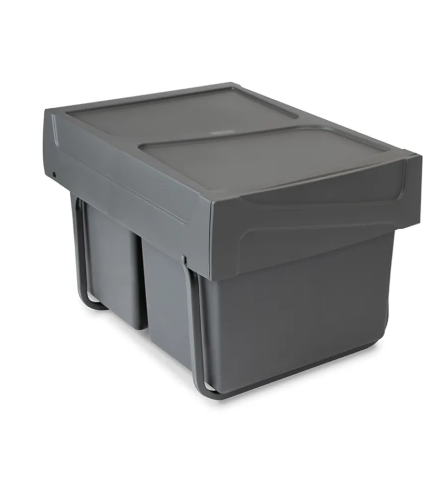 Raccolta Differenziata-Emuca 2 pattumiere per raccolta differenziata, 2x15 l