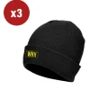 WRK Accessori Abbigliamento|Accessori Abbigliamento|3 pezzi berretto da lavoro "skipper" colore nero, tg unica