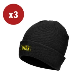 WRK Accessori Abbigliamento|Accessori Abbigliamento|3 pezzi berretto da lavoro "skipper" colore nero, tg unica