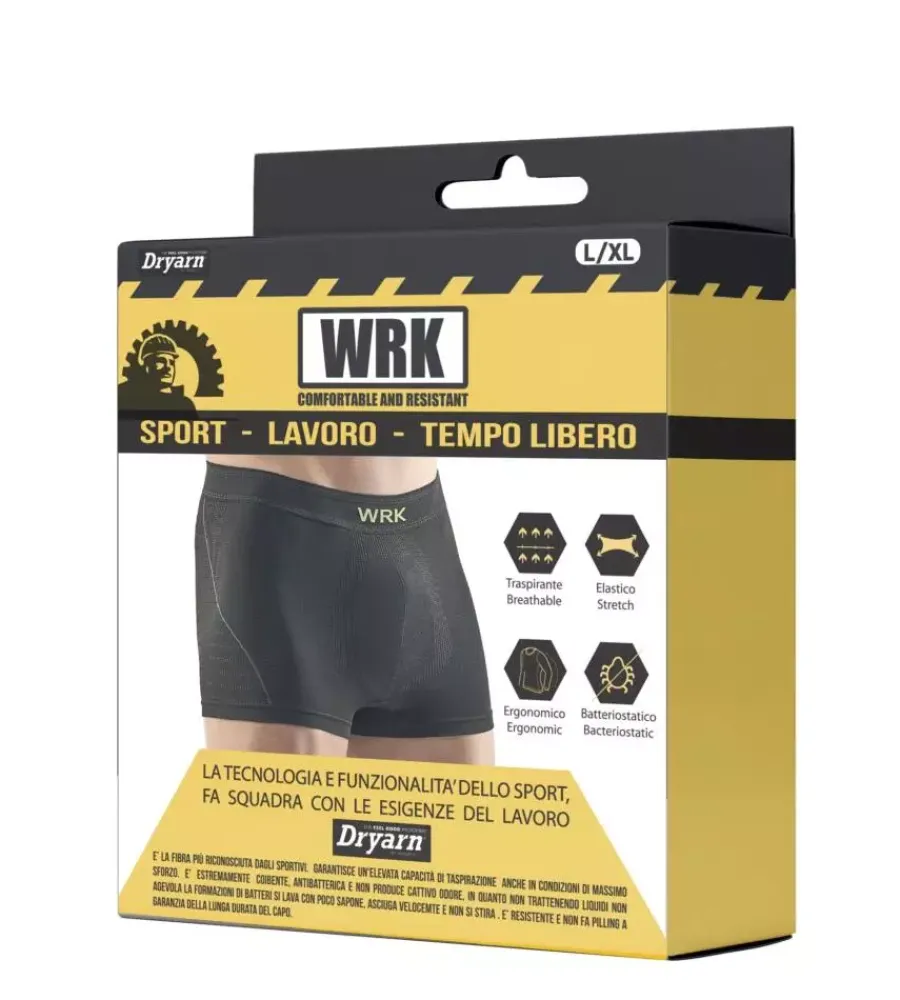 3 pezzi boxer uomo tecnico "202" in fibra dryarn colore nero, tg xxl - Intimo Tecnico|Intimo Tecnico