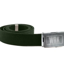 Accessori Abbigliamento|Accessori Abbigliamento-WRK 3 pezzi cintura da lavoro "104" con fibbia in acciaio colore verde militare, tg unica