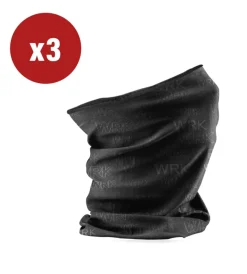 Clearance 3 pezzi scaldacollo traspirante "105" in fibra dryarn colore nero, tg unica Accessori Abbigliamento|Accessori Abbigliamento