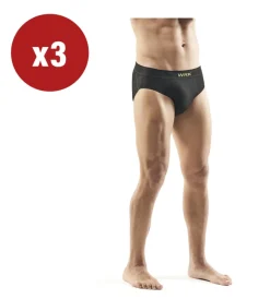 Hot 3 pezzi slip uomo tecnico "201" in fibra dryarn colore nero, tg l/xl - Intimo Tecnico|Intimo Tecnico
