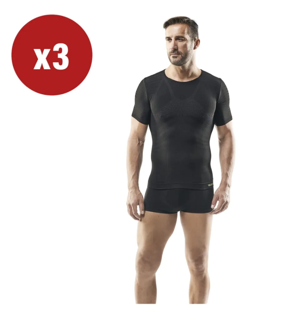 Intimo Tecnico|Intimo Tecnico-WRK 3 pezzi t-shirt uomo tecnica "301" colore nero, tg l/xl -