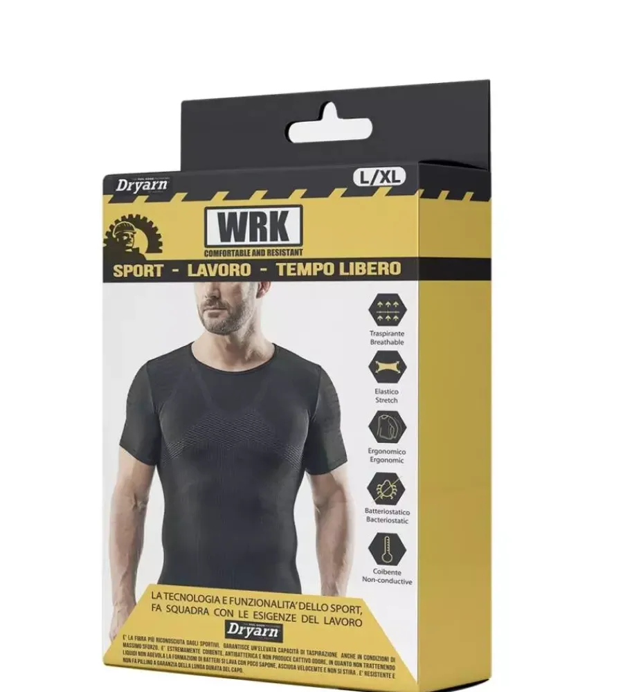 Intimo Tecnico|Intimo Tecnico-WRK 3 pezzi t-shirt uomo tecnica "301" colore nero, tg l/xl -