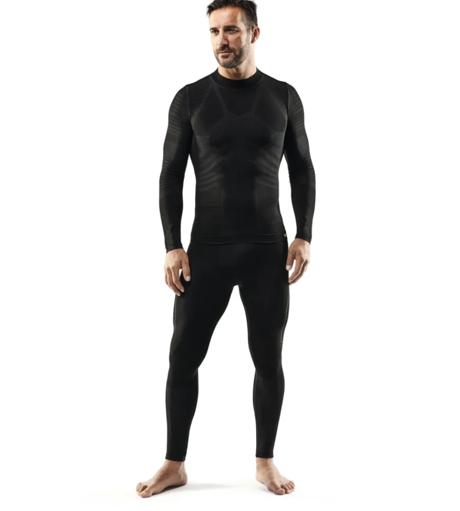 Hot 1 pezzo maglia tecnica "302" nera con collo a lupetto, tg s/m - Intimo Tecnico|Intimo Tecnico