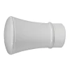 New 2 pomoli bianco a tromba terminale per tubo tende diametro 20 mm Tessile D'Arredo