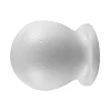 Tessile D'Arredo- 2 pomoli boccia bianchi terminale per tubo tende diametro 13 mm