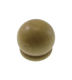 2 pomoli palla per bastone ø28mm - colore naturale. Tessile D'Arredo