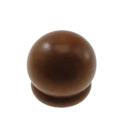 Tessile D'Arredo|2 pomoli palla per bastone ø28mm - colore teak.