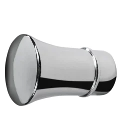 Tessile D'Arredo|2 pomoli tromba cromo terminale per tubo tende diametro 20 mm