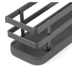 Emuca Accessori Cucina|3 portaspezie in acciaio antracite, 35x54,6x9,8 cm
