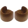 New 2 supporti parete/parete per bastone ø28mm - colore teak. Tessile D'Arredo