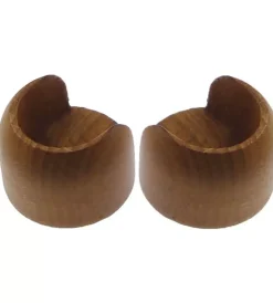 New 2 supporti parete/parete per bastone ø28mm - colore teak. Tessile D'Arredo
