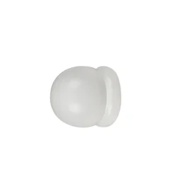 Tessile D'Arredo|2 terminali a palla per bastone legno diametro 28 mm - bianco