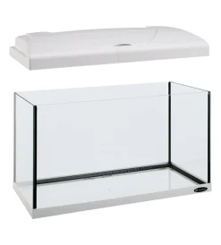 Ferplast Acquariologia|Acquario capri 50 bianco con led - 52 x 27 x h 36 cm, 40 l -