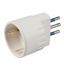 Multiprese Ed Adattatori-Poly Pool Adattatore spina 10 a e presa tedesca 2p+t bianco