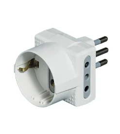 Outlet Adattatore tris 1 schuko 2 pres. 10a bianco - . Multiprese Ed Adattatori