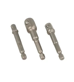 Best Adattatori da 50 mm. con attacco 1/4” per 1/4” - 3/8” - 1/2” 3 pz. Chiavi