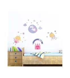 Decorazione Pareti- Adesivo murale "happy fairies" - le fate felici.
