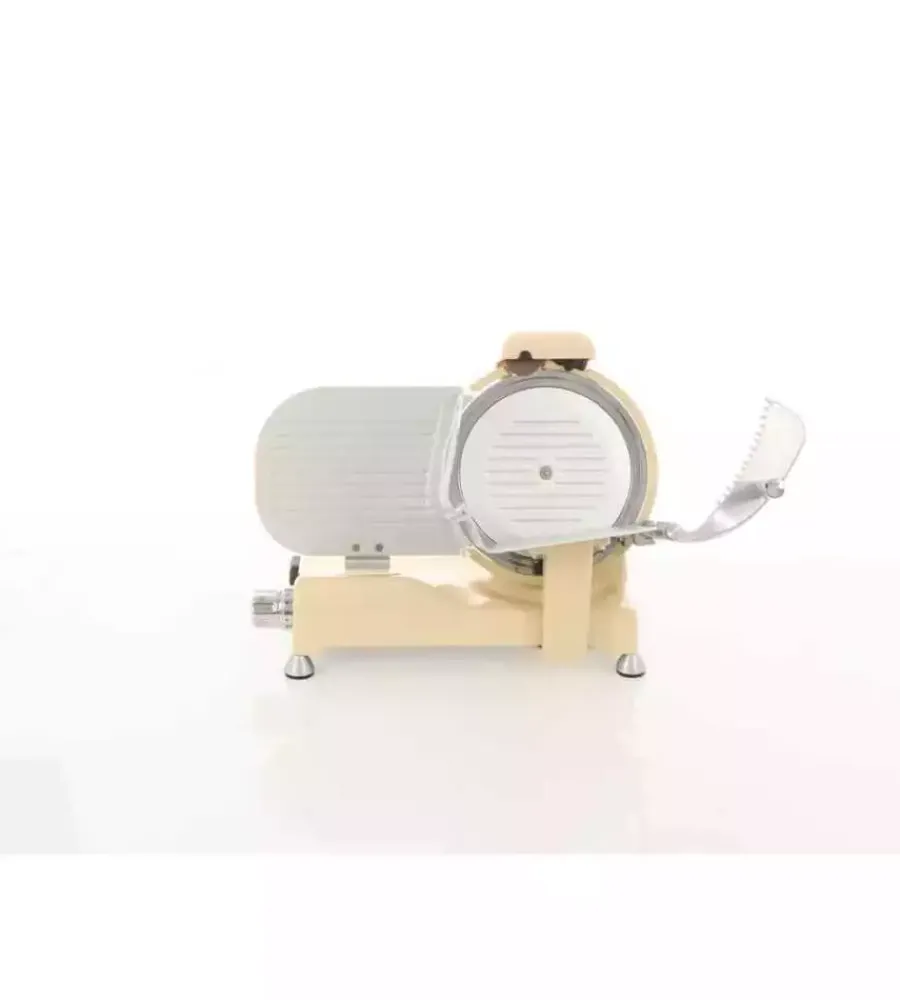 Piccoli Elettrodomestici|Affettatrice "ivory vintage" avorio, con lama temperata 250 mm - 140w
