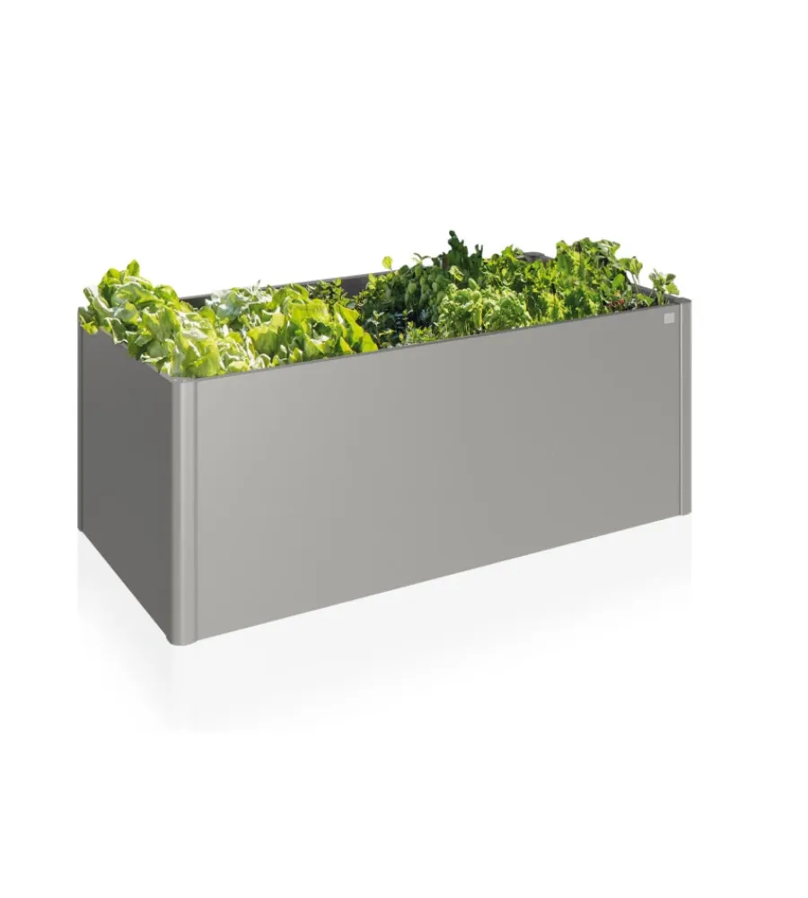 Coltivazione E Cura-Biohort Aiuola rialzata 2x1 grigio quarzo metallizzato - . 68015