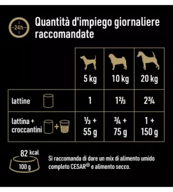 Alimenti Umido Cane|Alimento umido per cani cesar con pollo, patate e piselli 400 gr