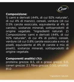 Best Alimento umido per cani cesar in salsa 4 pz Alimenti Umido Cane