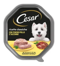 Alimenti Umido Cane- Alimento umido per cani cesar con pollo e tacchino 150 gr