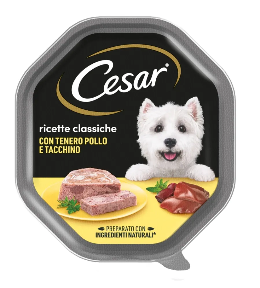 Alimenti Umido Cane- Alimento umido per cani cesar con pollo e tacchino 150 gr