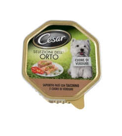 Alimenti Umido Cane- Alimento umido per cani cesar con tacchino e cuore di verdure 150 gr