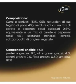 Alimenti Umido Cane|Alimento umido per cani cesar con pollo e carotine 150 gr