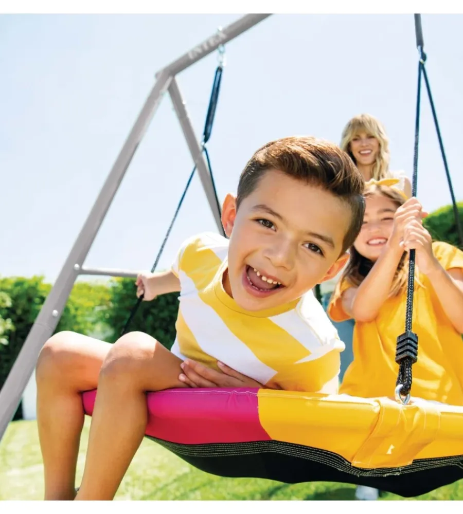 Intex Giochi E Casette Bimbo|Altalena grigio con dondolo a nido ottagonale 201x235x200 cm - cod. 44112