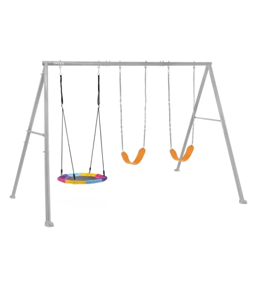 Clearance Altalena grigio con set di gioco a 3 funzioni 343x235x200 cm - cod. 44134 Giochi E Casette Bimbo