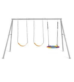 Clearance Altalena grigio con set di gioco a 3 funzioni 343x235x200 cm - cod. 44134 Giochi E Casette Bimbo