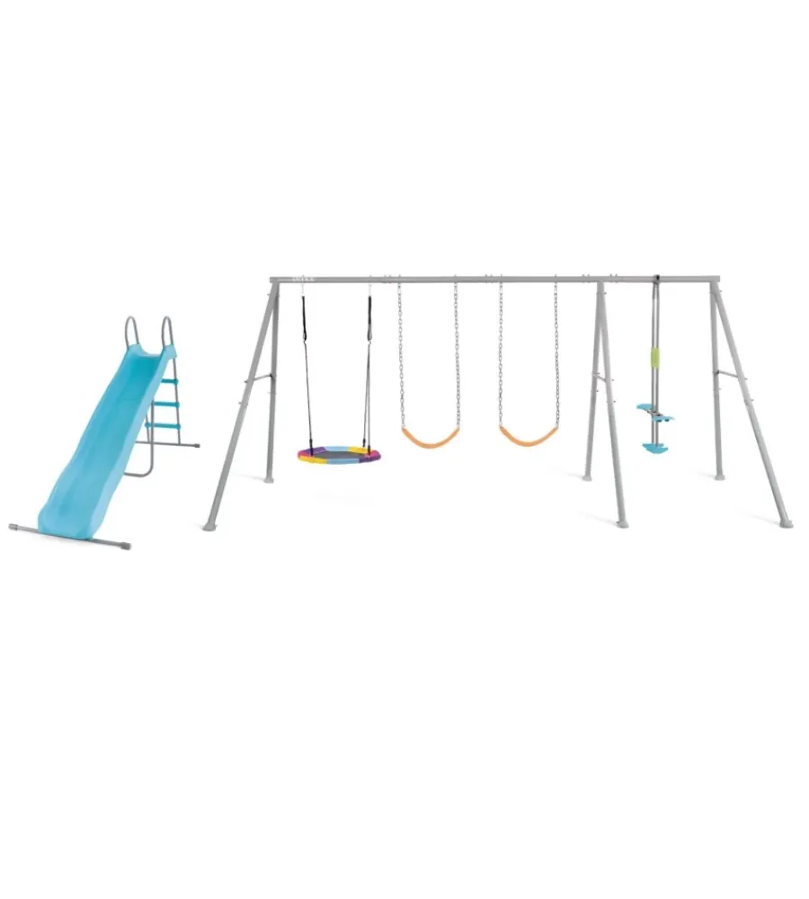 Best Altalena grigio con set di gioco a 5 funzioni 442x235x200 cm - cod. 44152 Giochi E Casette Bimbo