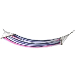 Amaca da esterno in cotone e poliestere fantasia a righe 200x90 cm Mobili Da Giardino E Accessori