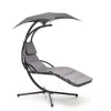 Mobili Da Giardino E Accessori- Amaca da giardino sospesa "playa" imbottita, colore grigio - 180x108x195 cm