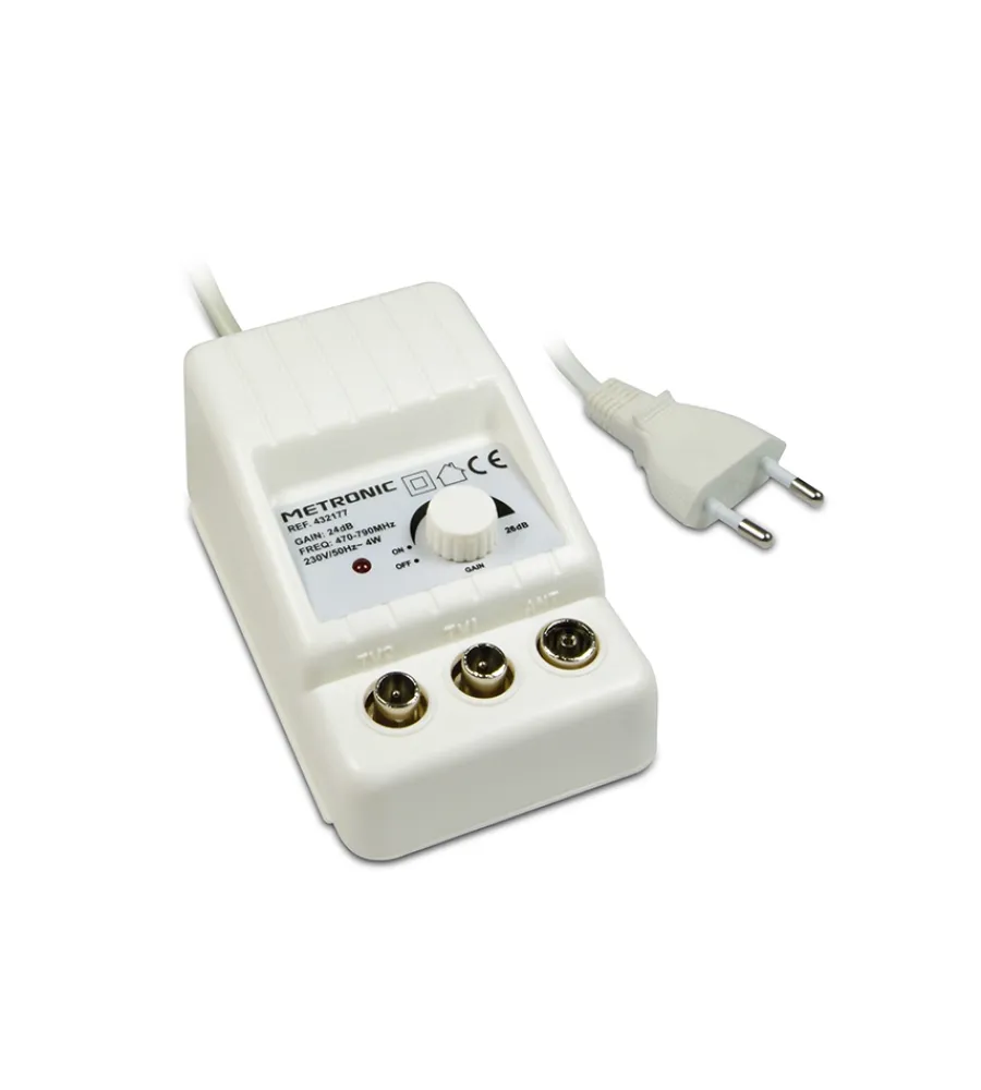 Antenne E Impianti Tv Sat- Amplificatore interno a regol. di guad. 2x24 db