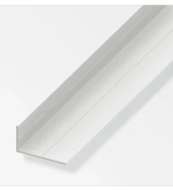 Ferramenta Per Mobili E Infissi-Alfer aluminium Angolare lati disuguali 35.5x65.6 pvc bianco - 1 metro.